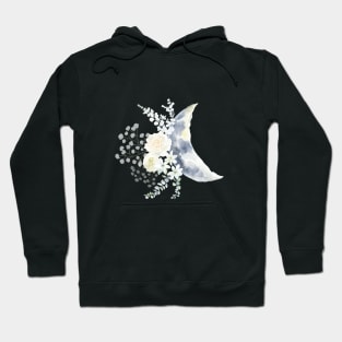 Selene | Floral Moon Design Hoodie